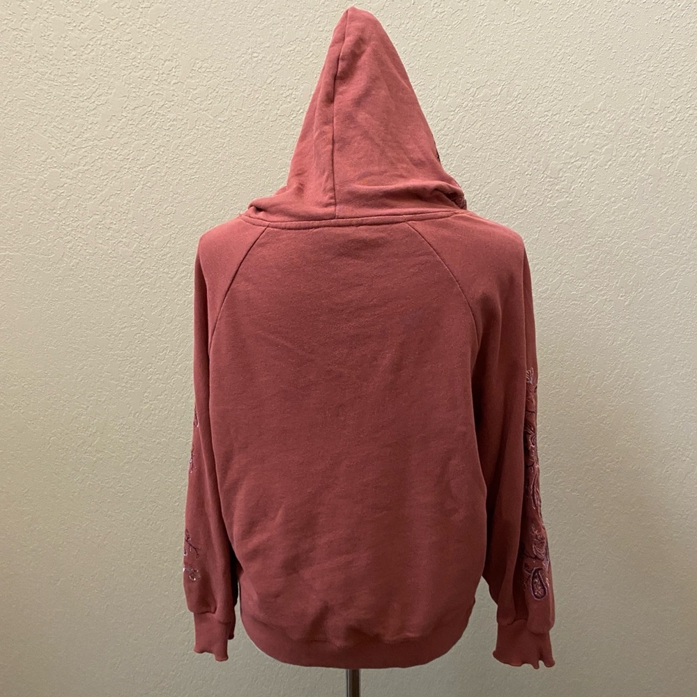 Democracy Embroidered Lightweight Hoodie Size Small - Picture 3 of 11